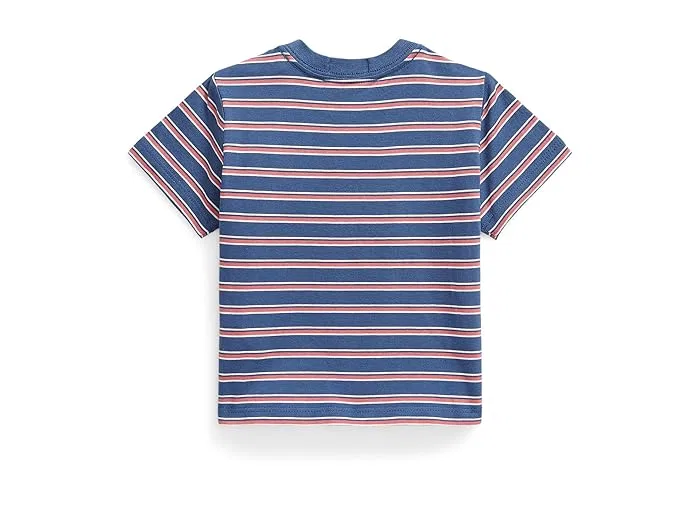 Футболка полосатая Cotton Jersey Polo Ralph Lauren Kids, Adirondack Rose/Cassidy Blue — фото 2