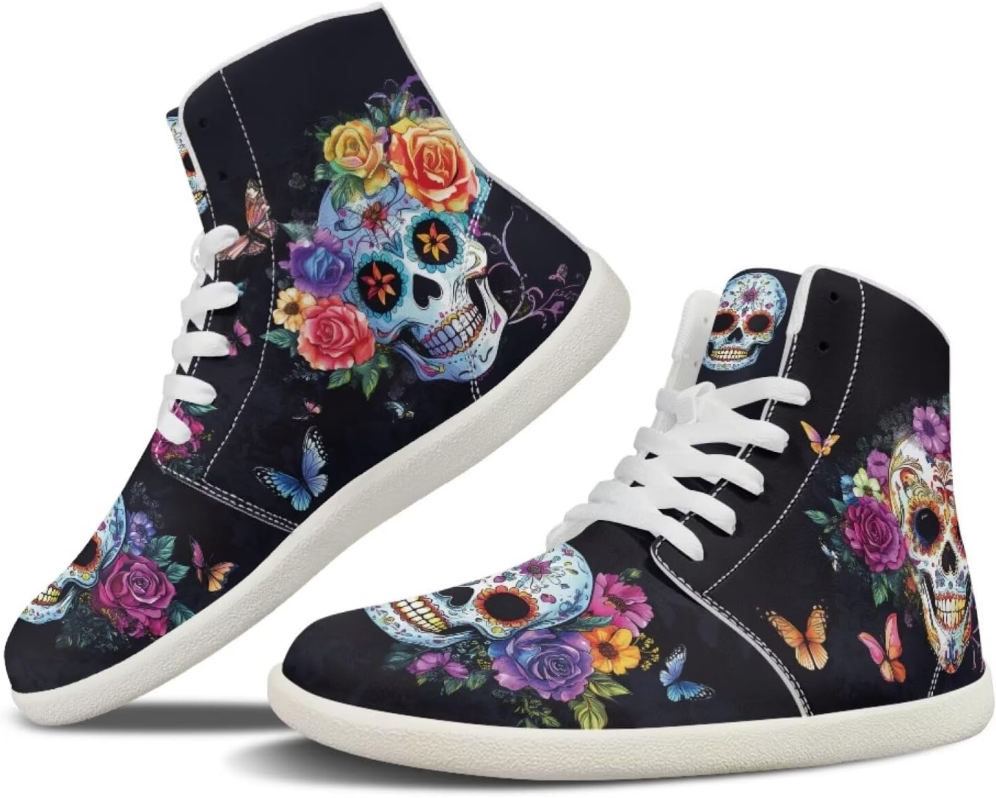 

Высокие кроссовки chaqlin High Top, Boho Floral Butterfly Skull