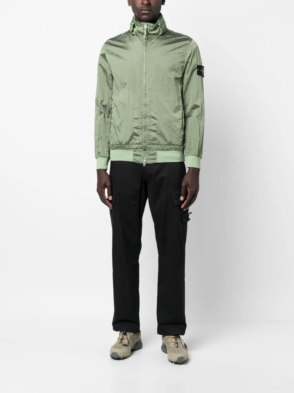 Куртка 41920 на молнии Stone Island, зеленый — фото 2