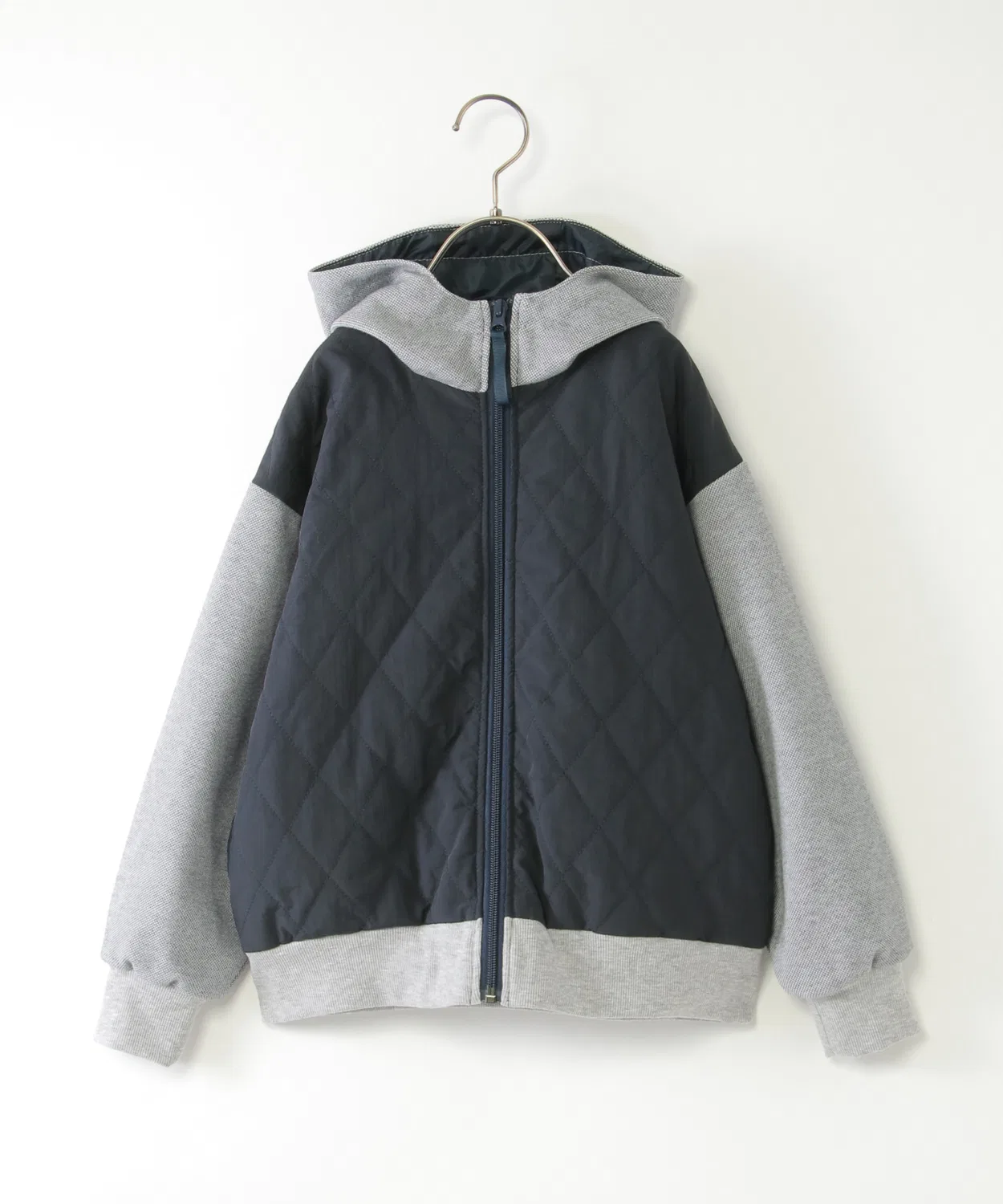 Детская куртка комбинированная блокс zip-худи ikka, 110-160 см, тёмно-синий