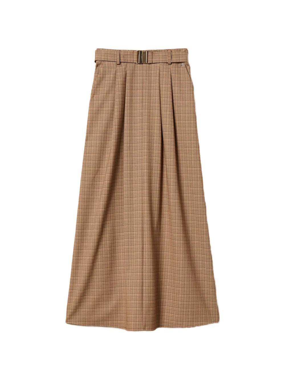 

Клетчатая юбка с поясом Twinset, коричневый