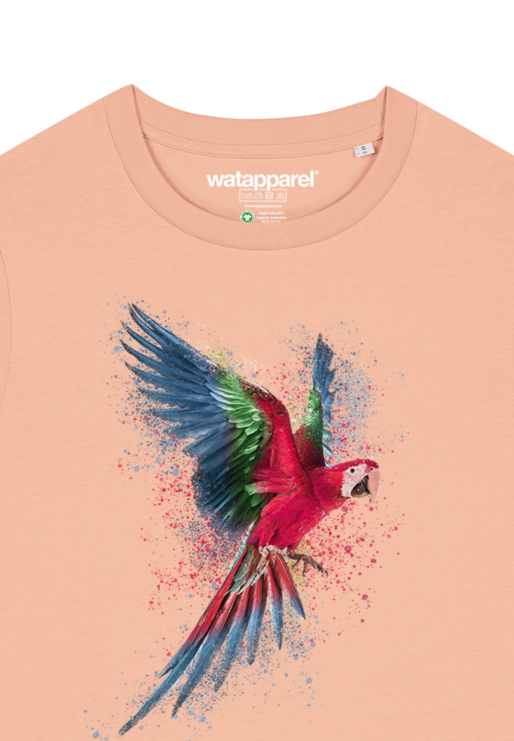 

Футболка с принтом PAPAGEI watapparel, светло-розовый