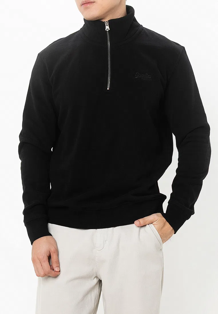 Свитшот, логотип, Essential Superdry, черный