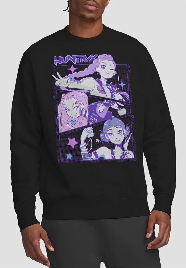 

K-Pop охотники на демонов аниме охотница на охотниц свитшот Netflix, Black, Черный, K-Pop охотники на демонов аниме охотница на охотниц свитшот Netflix, Black