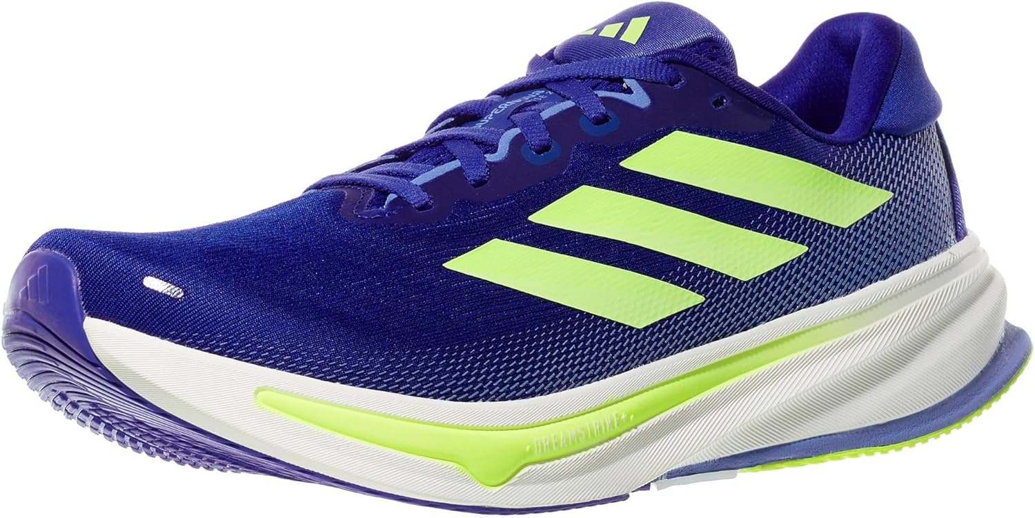 Мужские беговые кроссовки Adidas Supernova Rise 2, синий/желтый — фото 2