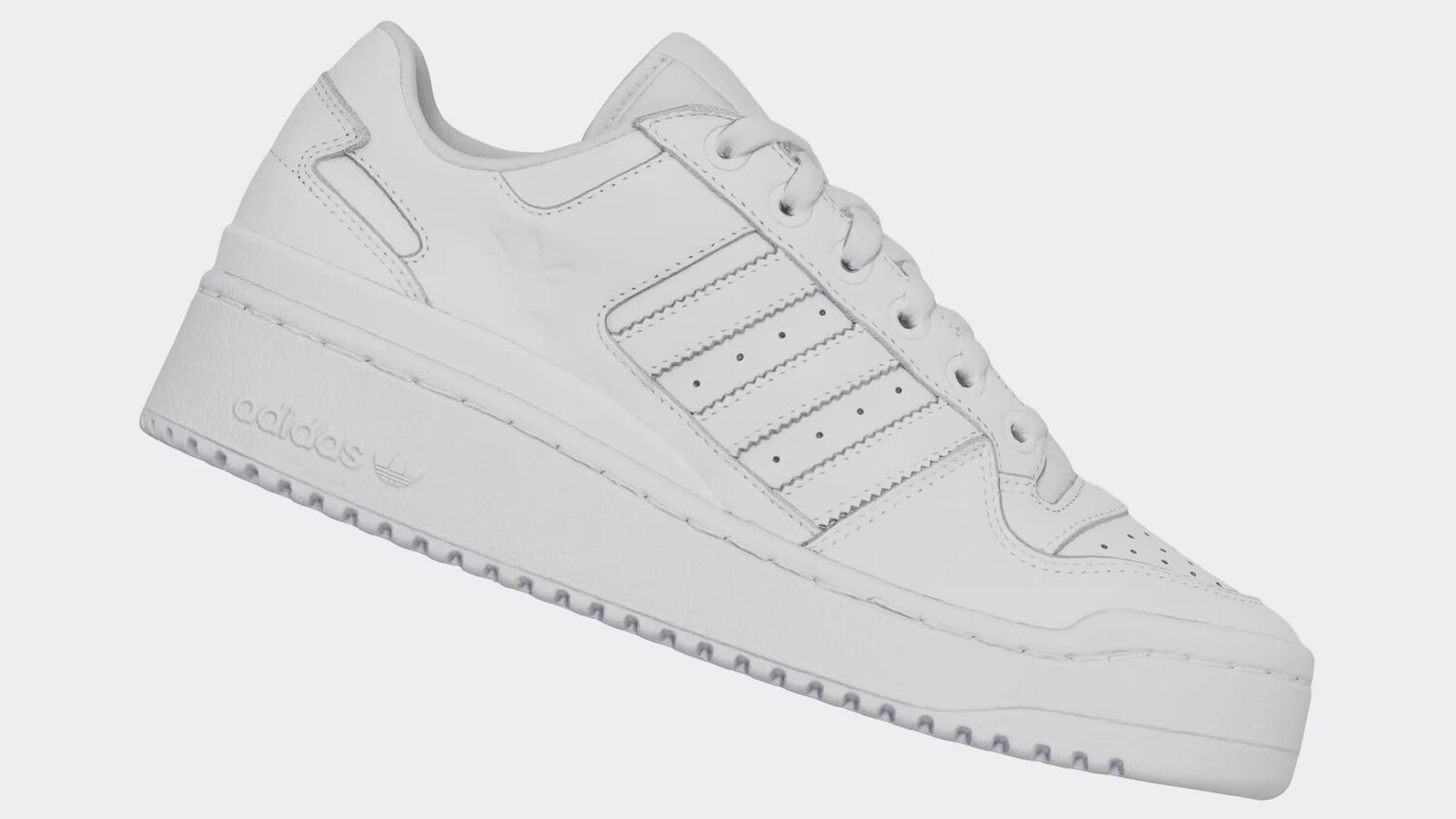 Forum Кроссовки с яркими полосками Adidas, цвет Cloud White/Cloud White/Core Black — фото 2