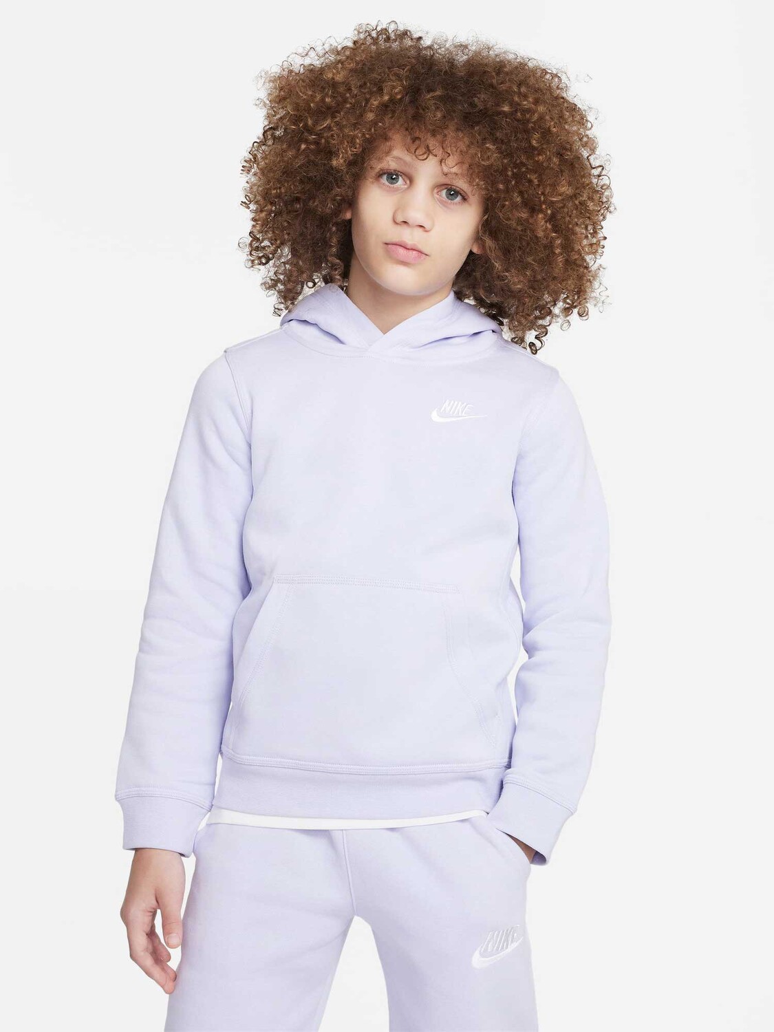 

Толстовка Nike B NSW HOODIE PO CLUB, фиолетовый