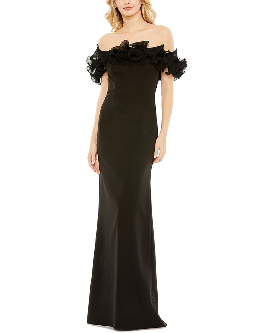 

Платье Mac Duggal Ruffle Column, черный