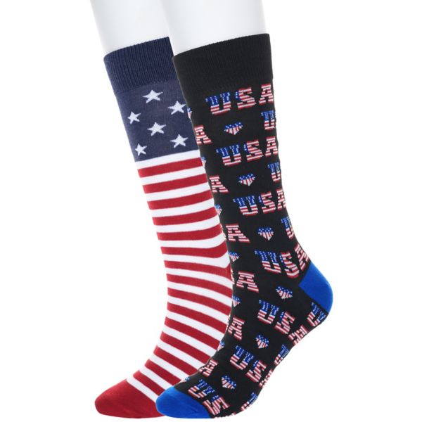 

Мужские носки в американском стиле, 2 пары Twisted Toes, цвет usa multi star stripe