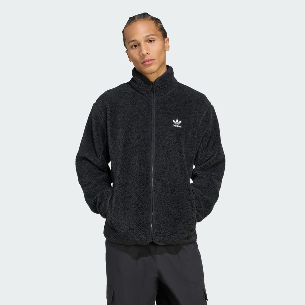 

Куртка Adidas Trefoil Essentials Teddy Fleece, черный