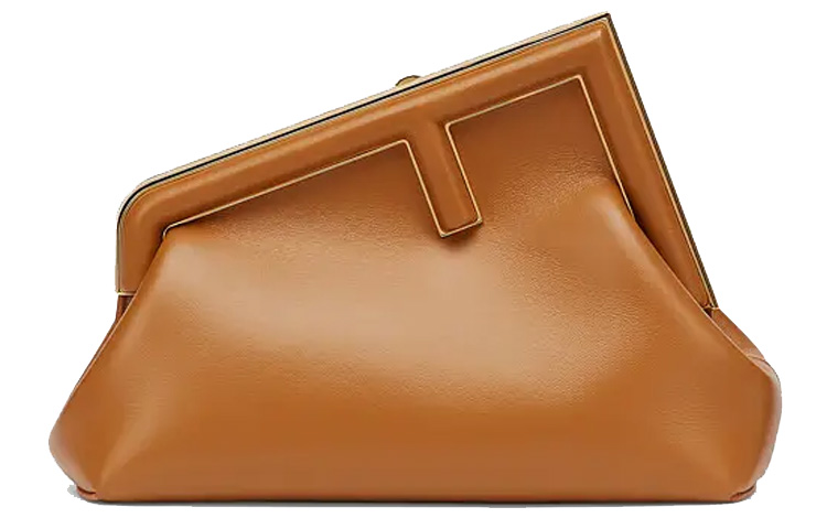 

FENDI Первая кожаная сумочка через плечо кроссбоди женская коричневая