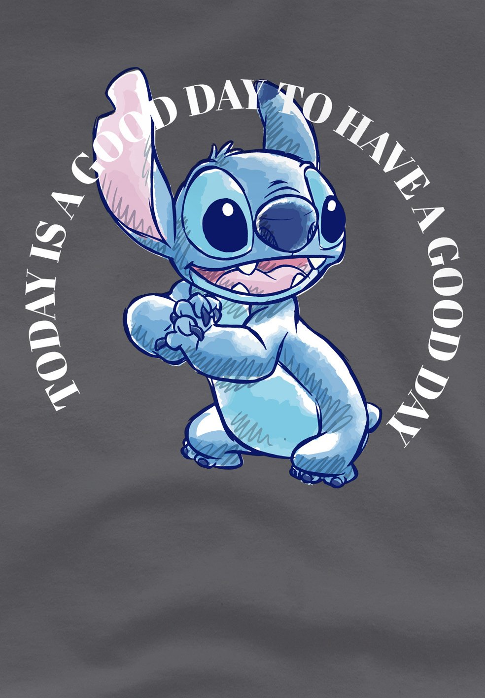 

Футболка с принтом LILO STITCH GOOD DAY Disney, темно-серый