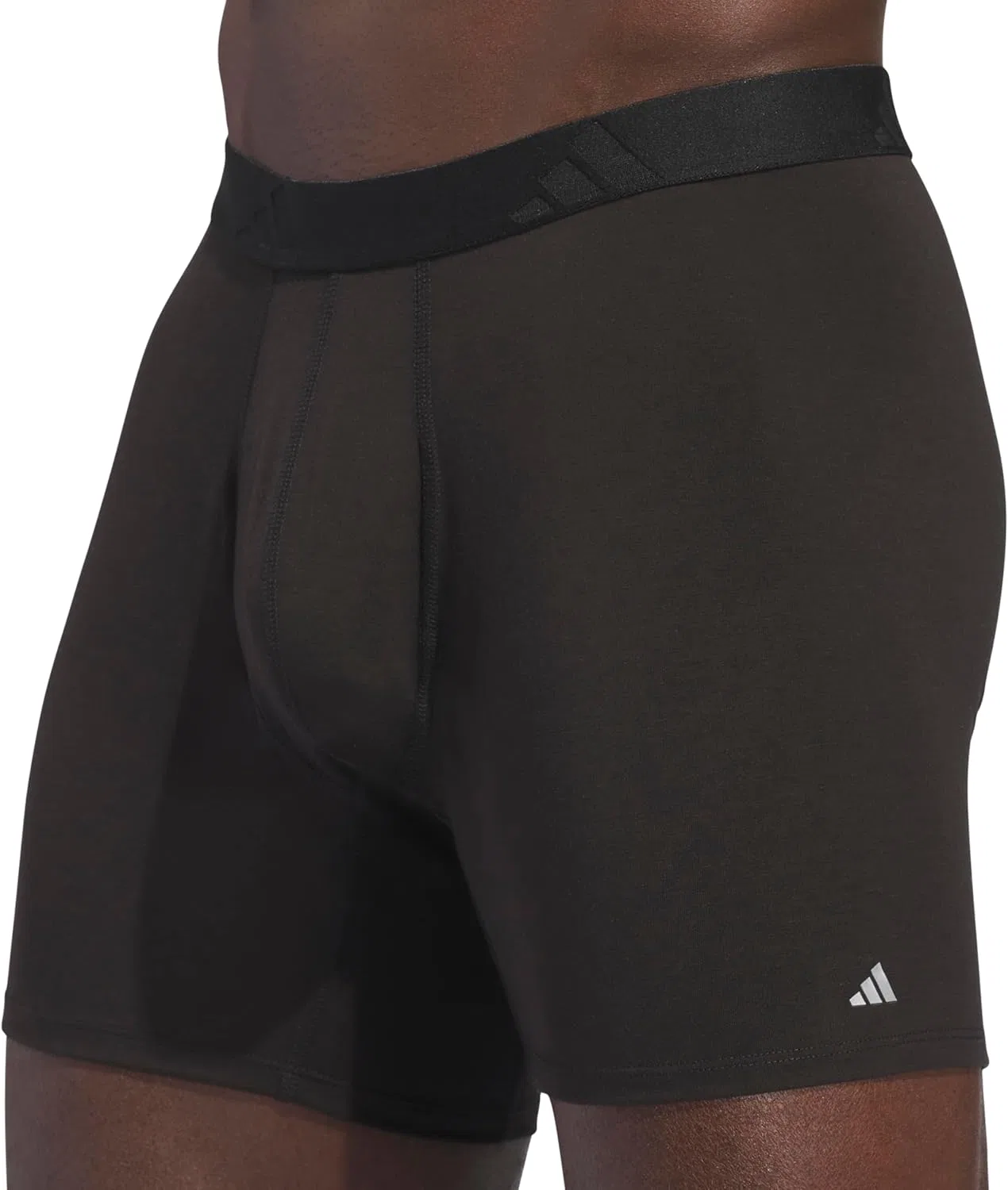 Комплект трусов Adidas Boxer Briefs or Trunks Premium Ultra Soft Comfort, 3 предмета, черный/черный меланж — фото 3