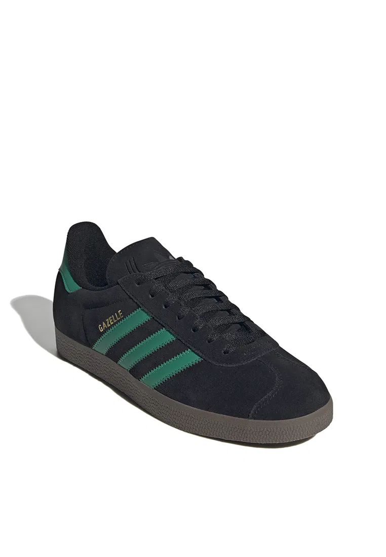 Кроссовки мужские Gazelle, Adidas, белый/черный/зеленый — фото 2