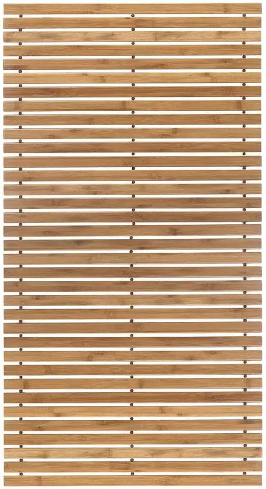 

Коврик для ванной Kleine Wolke "Level Wooden Mat", высота 8 мм, нескользящее покрытие, подходит для пола с подогревом, 100% бамбук прямоугольный (60х115 см), цвет natur