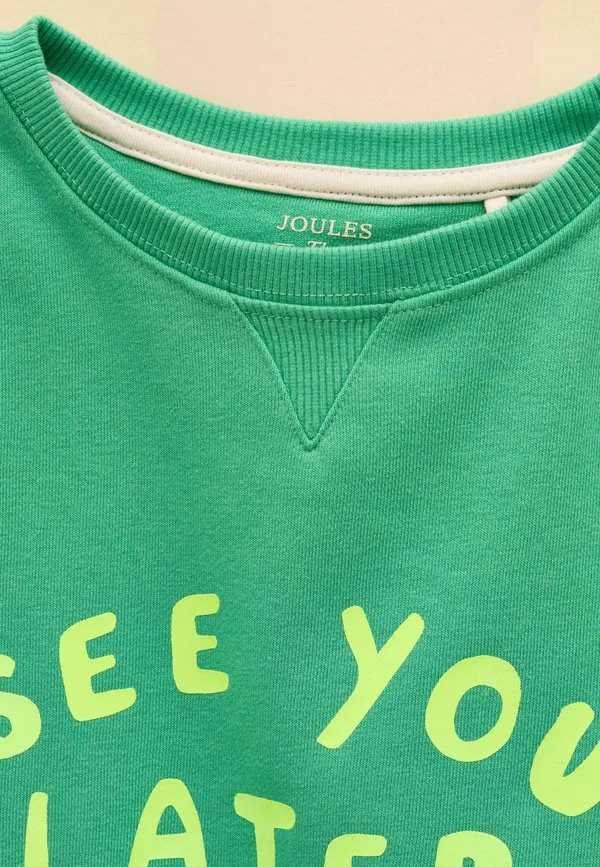 Толстовка с круглым вырезом и надписью sundaze, стандартного кроя. Joules, Bright Green — фото 4