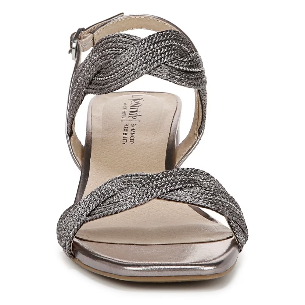 Туфли-сандалии на шпильке с ремешком Charnelle Lifestride, pewter grey faux leather — фото 3