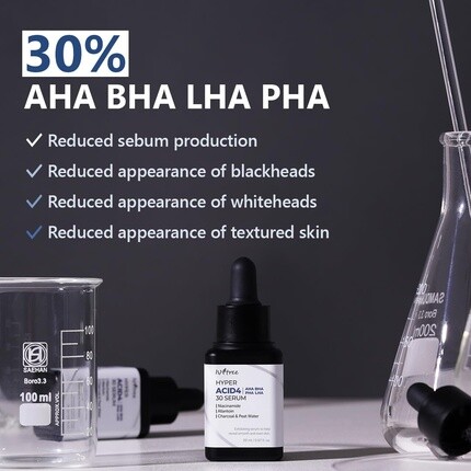 Hyper Acid AHA BHA PHA LAH 30 Сыворотка Мягкий химический эксфолиант Смываемый корейский уход за кожей Isntree — фото 3