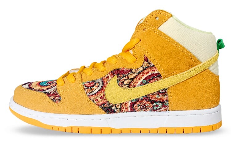 

Кроссовки для скейтбординга Dunk унисекс с высоким верхом, желтый Nike
