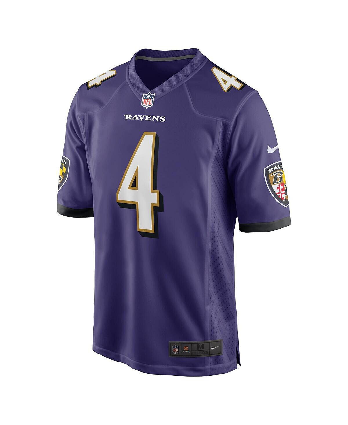 Мужская Джерси Zay Flowers Purple Baltimore Ravens драфта НФЛ 2023 года в первом раунде Nike — фото 4