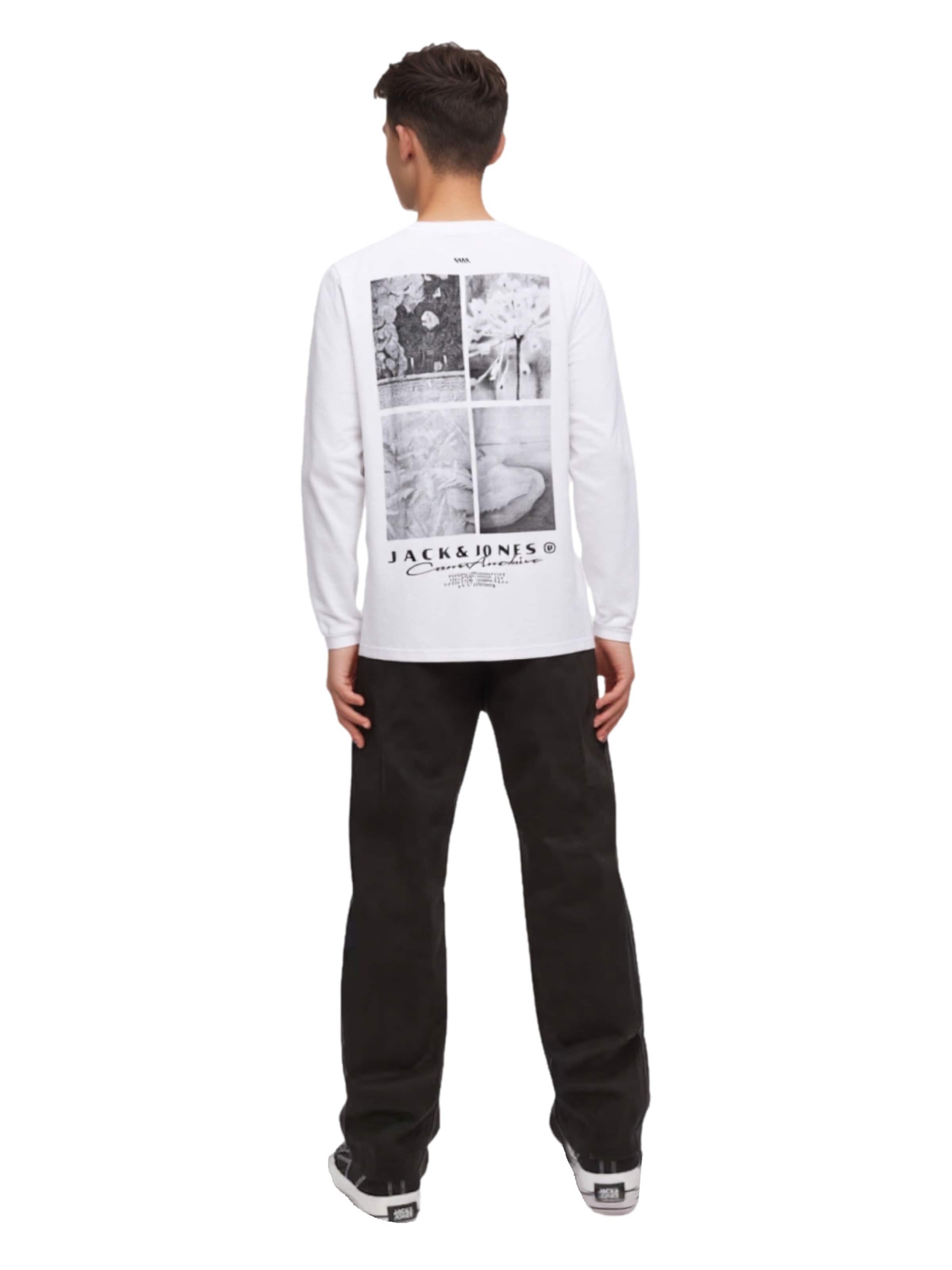 Jack & Jones Junior Лонгслив в белом цвете — фото 3