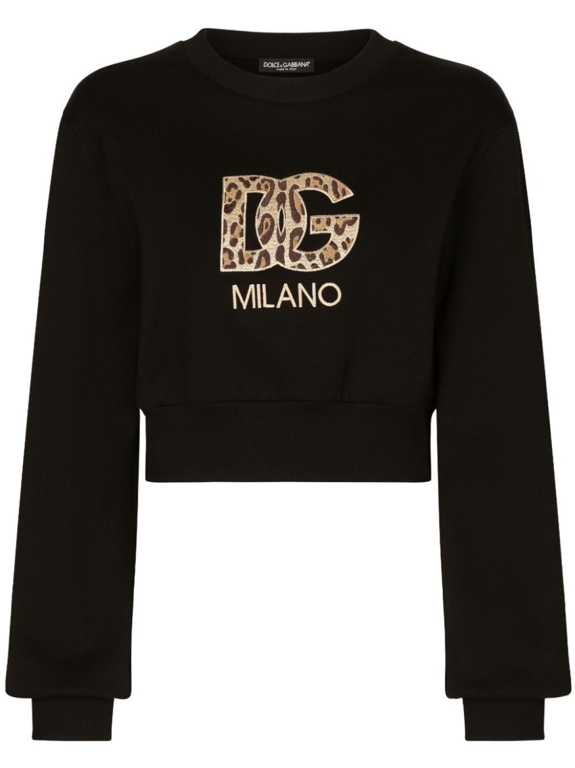 

Dolce & Gabbana укороченная толстовка с нашивкой-логотипом, черный