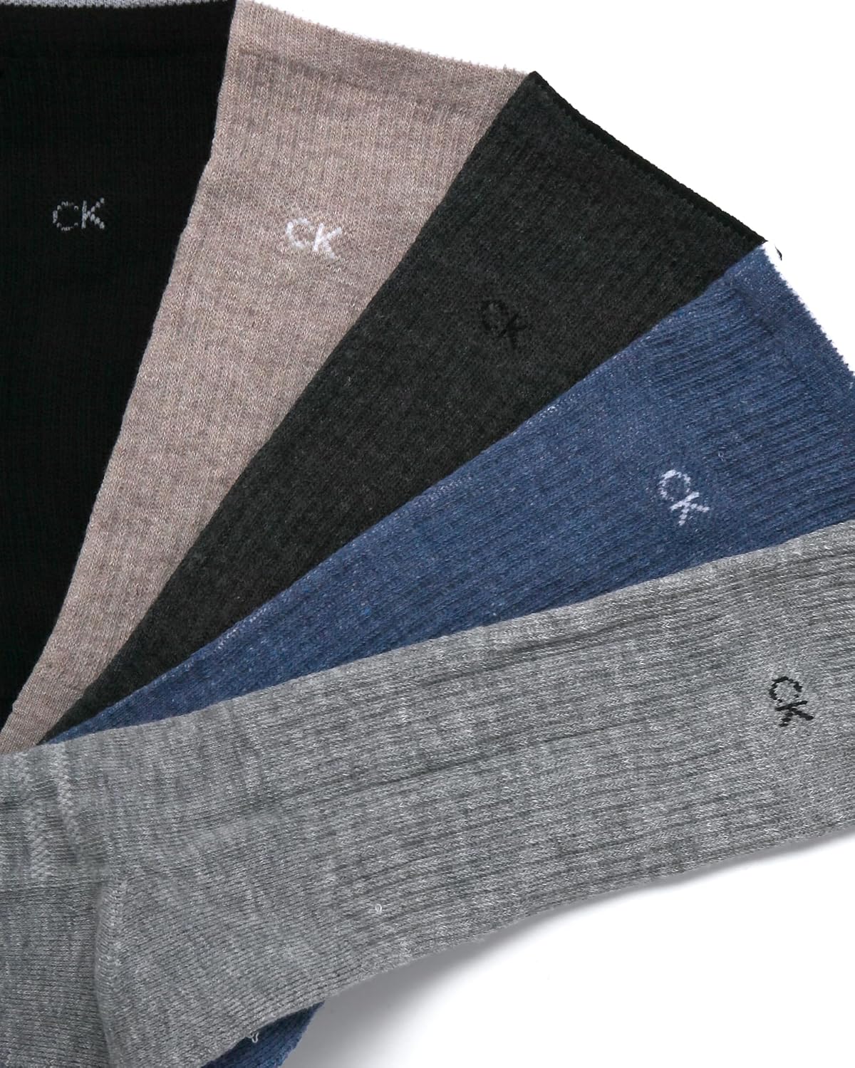 Мужские носки Calvin Klein Crew Socks - 10 пар дышащих спортивных носков с мягкой амортизацией для бега и спорта для мужчин, Heather Grey Multi — фото 4