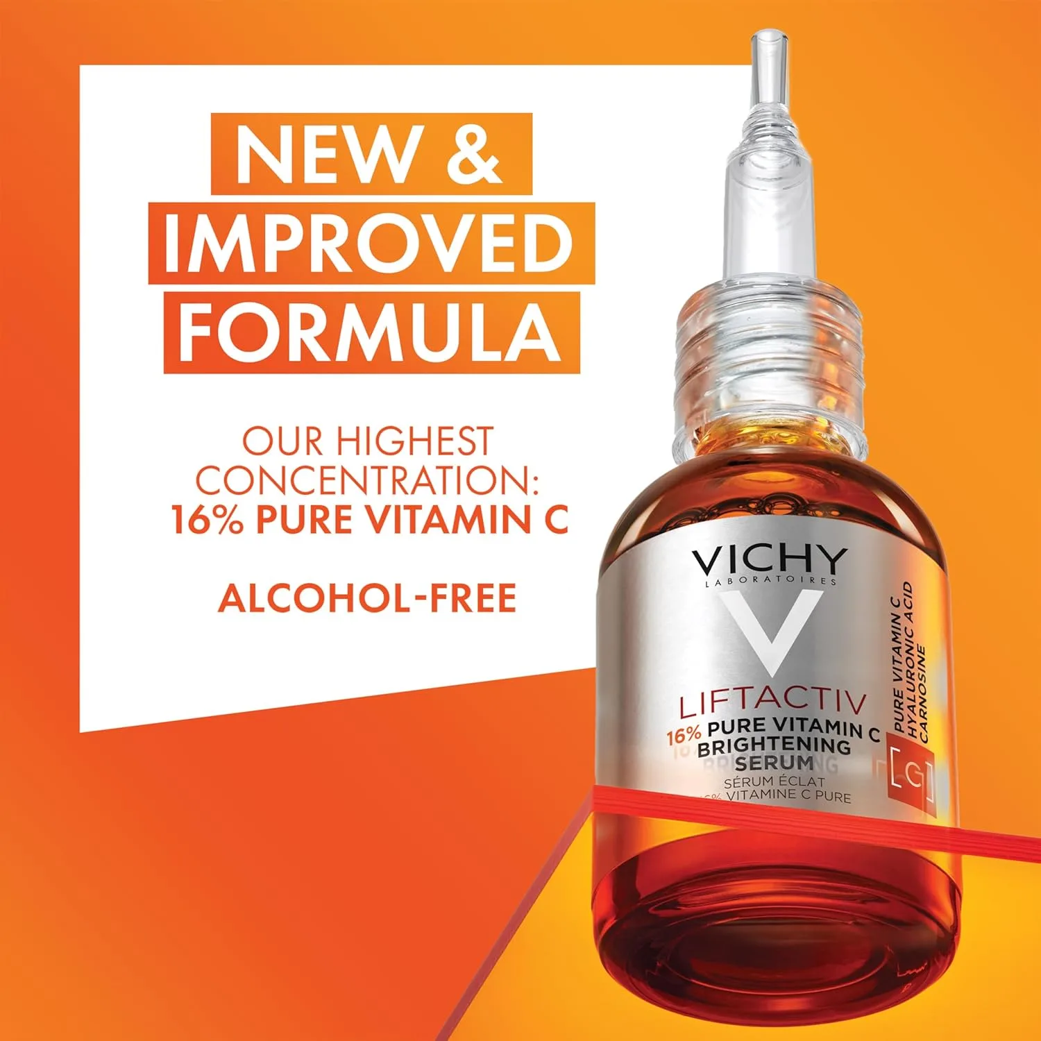 Сыворотка Vichy — LiftActiv Vitamin C для лица, осветляющая с чистым витамином C, гиалуроновой кислотой и, 19.8 мл — фото 2