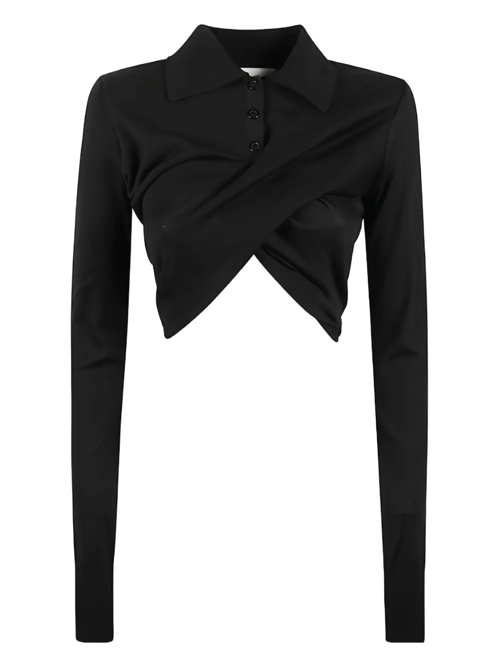 

Водолазка-перекрестный свитер MAX MARA, черный