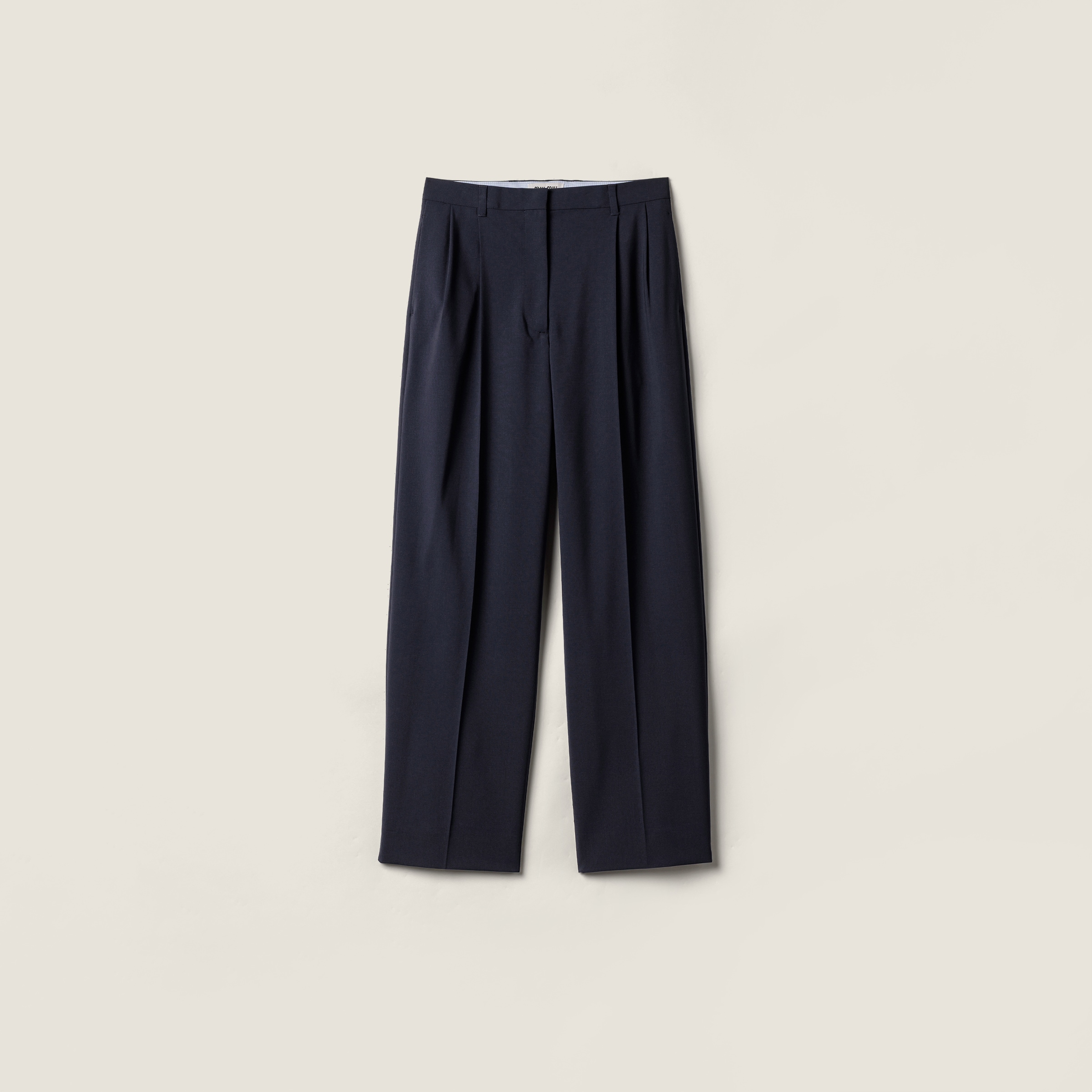 

Шерстяные брюки MIU MIU, темно-синий