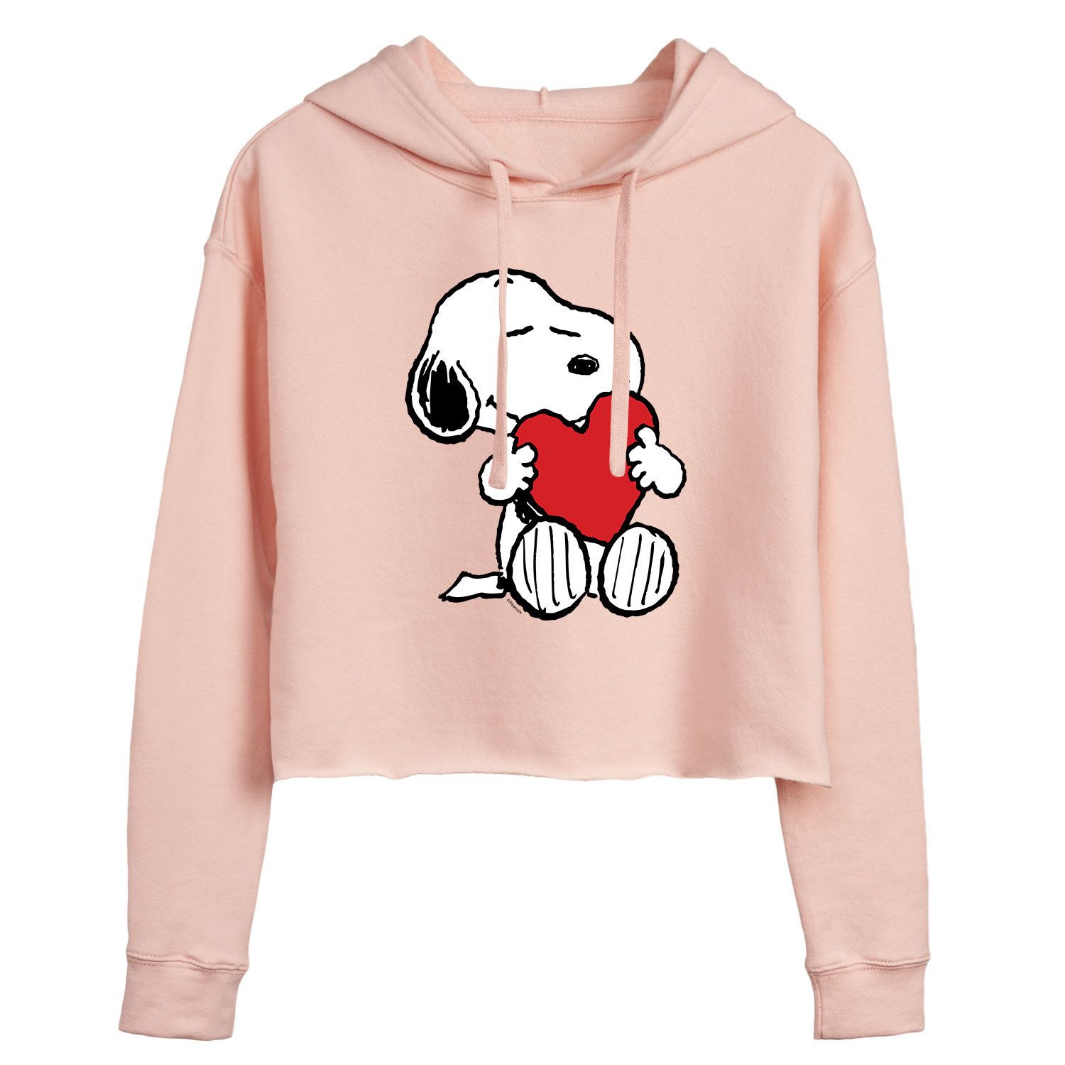 

Укороченное худи с графическим рисунком Peanuts для детей Juniors Licensed Character, розовый