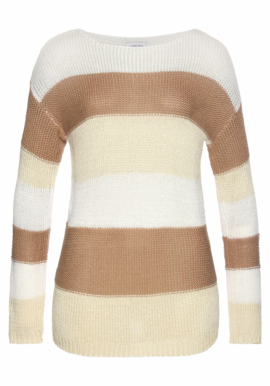 

Свитер LASCANA Streifen, цвет sand-beige-creme