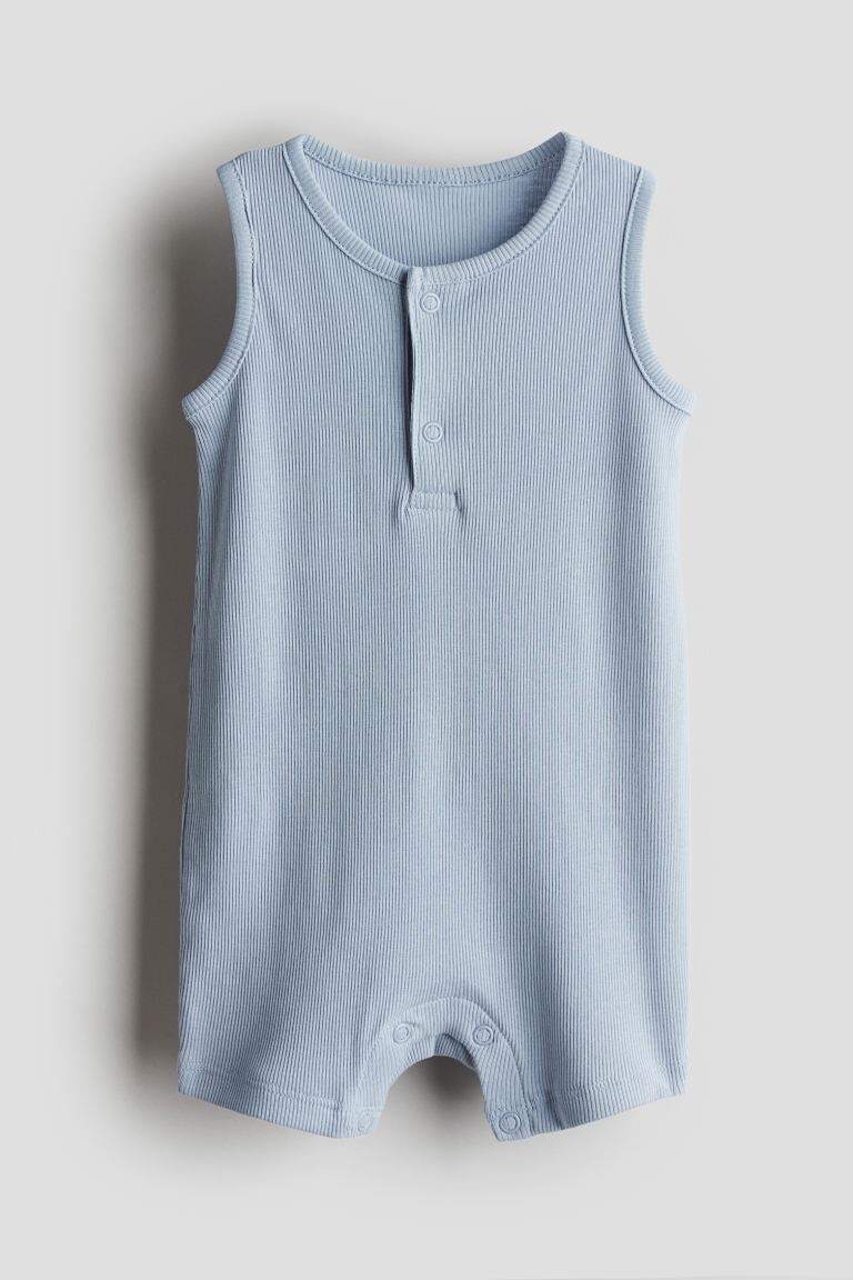 

Комбинезон из хлопка в рубчик H&M, синий, Серый, Комбинезон из хлопка в рубчик H&M, синий