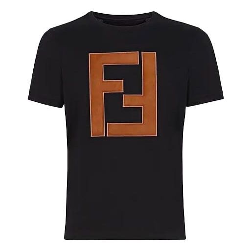 

Футболка FENDI SS21 Logo Pattern Round Neck Short Sleeve T-Shirts 'Black', черный
