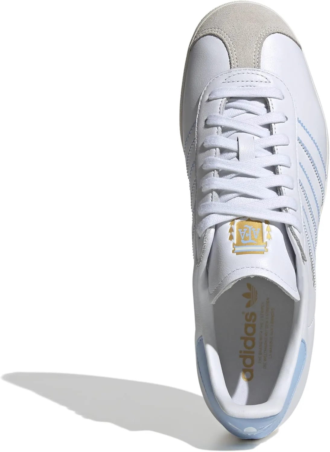 Мужские кроссовки Adidas Gazelle, белый/синий — фото 3