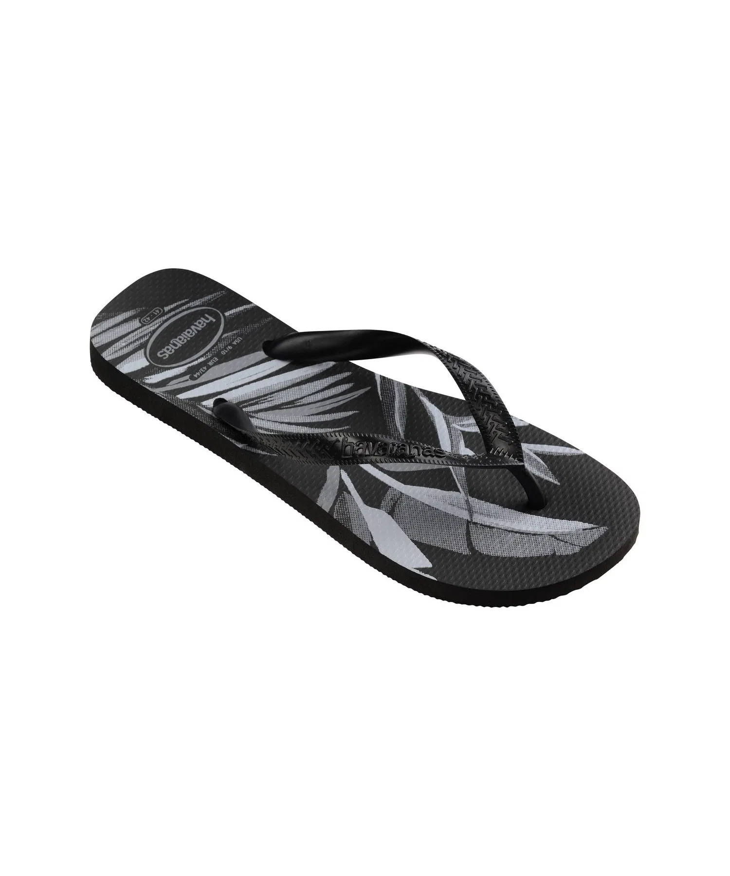 Сандалии Havaianas ALOHA с тропическим принтом тёмно-синие — фото 3