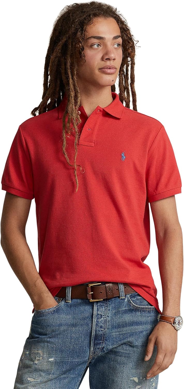 

POLO RALPH LAUREN Мужская новая классическая поло, Post Red, Красный, POLO RALPH LAUREN Мужская новая классическая поло, Post Red