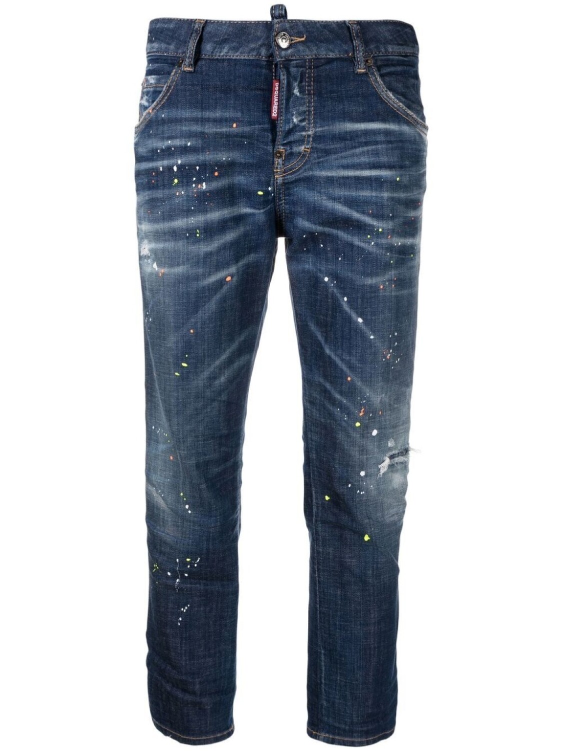 

DSQUARED2 джинсы с эффектом разбрызганной краски, синий