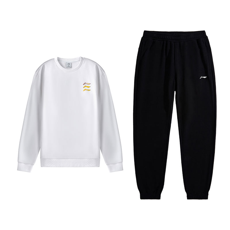 

Li Ning Casual Sportswear Unisex 2 Piece Set Li-Ning, белый top+черный pants