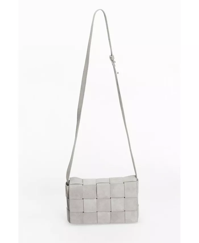 

Женская плетеная сумка через плечо из замши Furniq UK, коричневый/бежевый