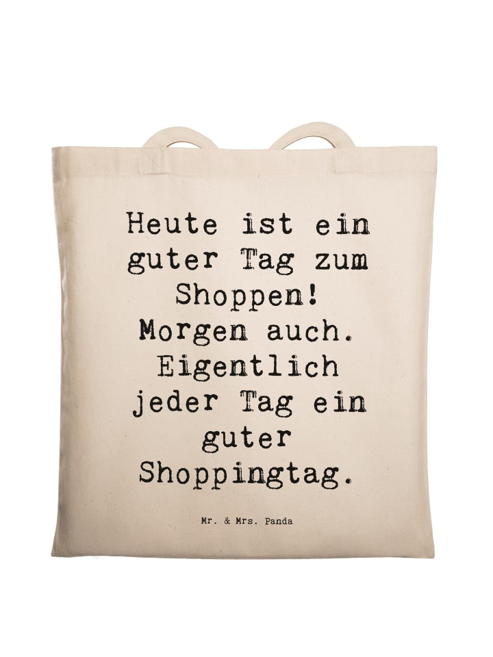 

Mr. & Mrs. Panda Сумка с надписью, сумка-шоппер, сумка для покупок с надписью кремового цвета
