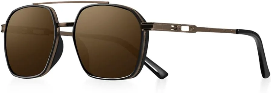 

Солнцезащитные очки Polygon для мужчин, для вождения и рыбалки, солнцезащитные очки для женщин, винтажные ретро-очки, защита от ультрафиолета UV400 MTZJH, C4 Brown