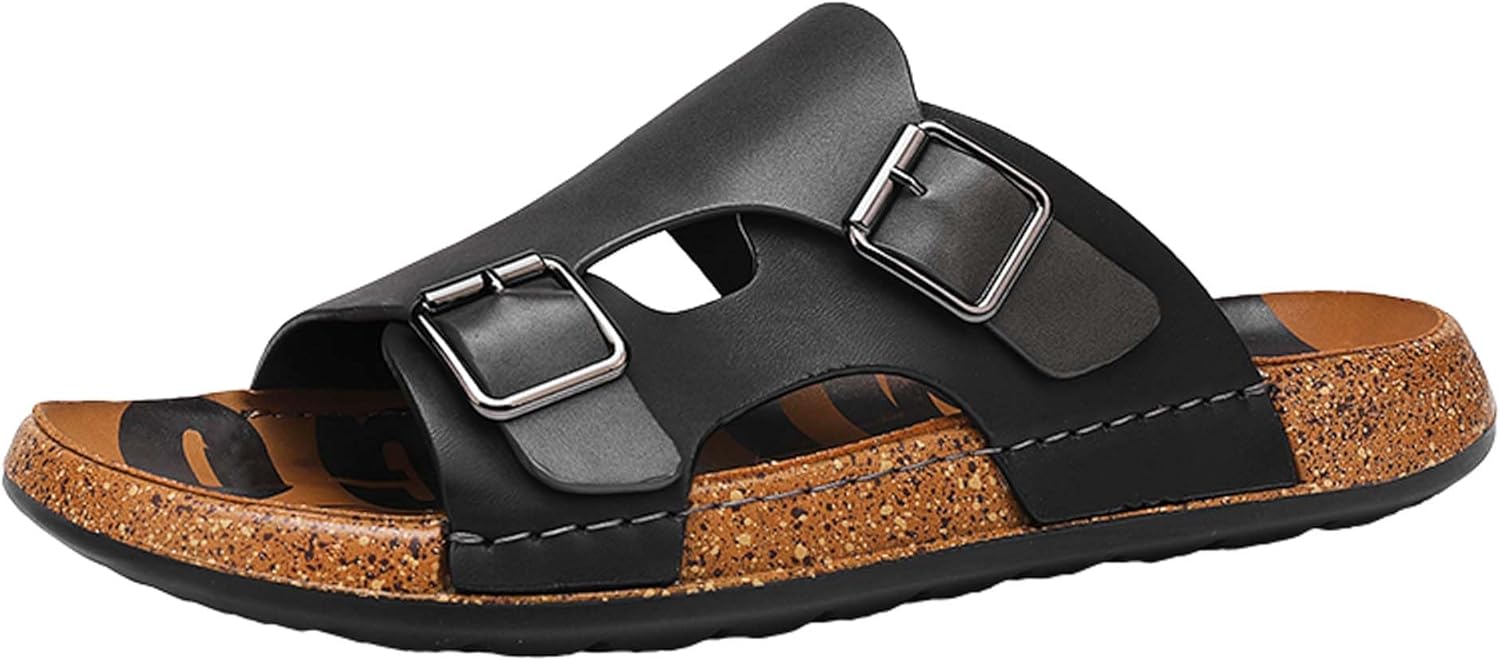 

Мужские повседневные сандалии с узором «елочка», нескользящие и комфортные тапочки для двойного использования Generic, серый