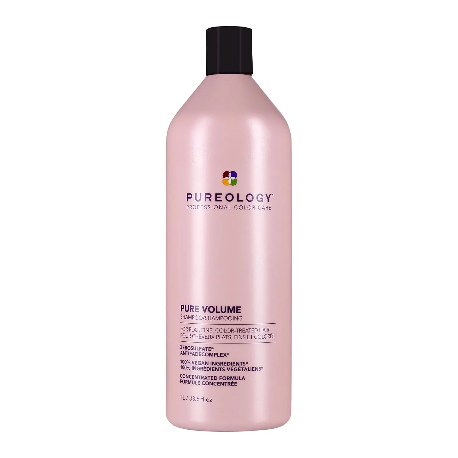 Шампунь Pureology Pure Volume - придает объем и подвижность, легкий шампунь для тонких, безжизненных и окрашенных волос, без сульфатов и подходит для веганов. 1000 мл (1 шт.)