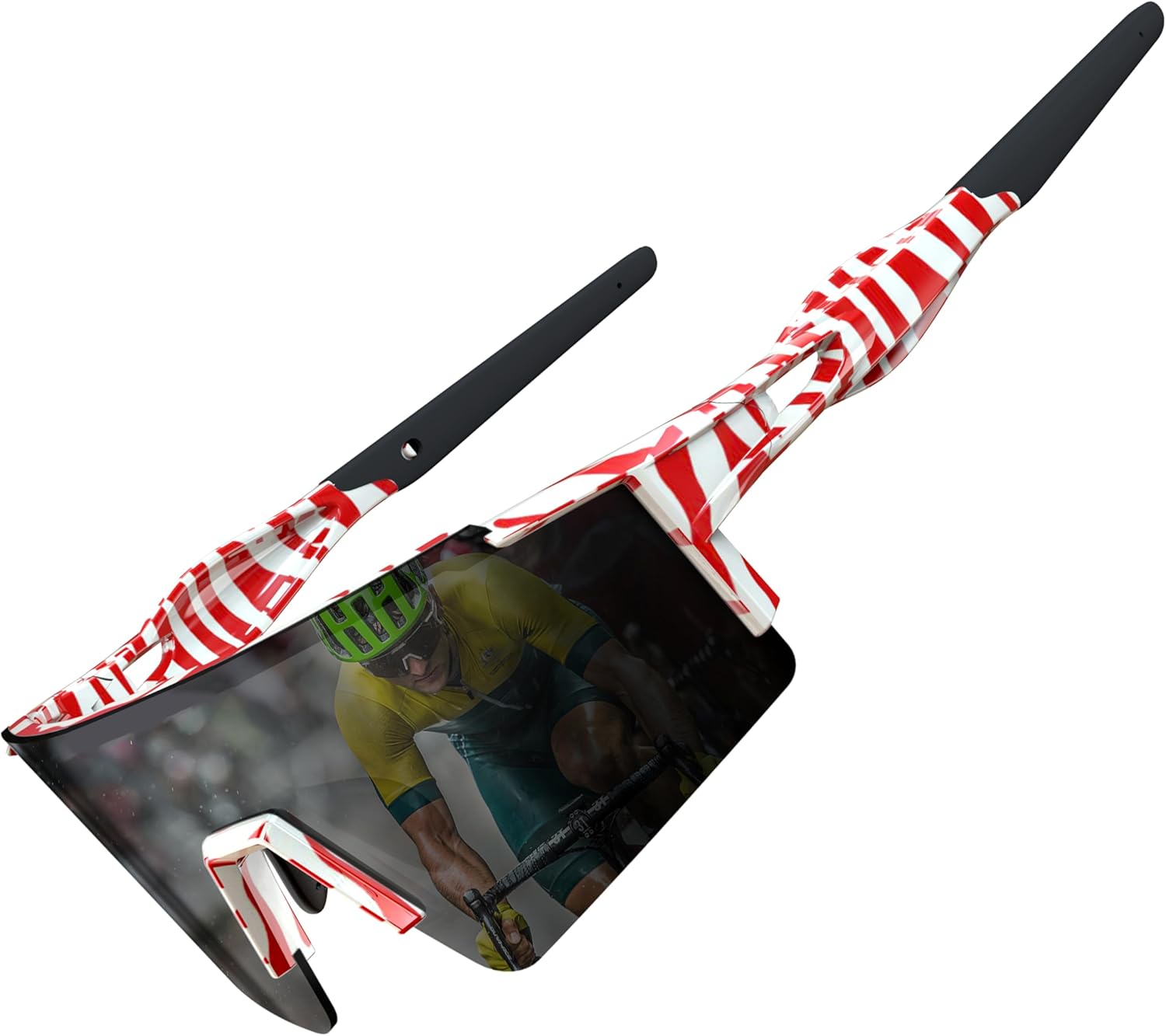 

Роскошные велосипедные солнцезащитные очки ATTCL для мужчин и женщин, спортивные очки, защита от УФ-излучения UV 400 для езды на велосипеде, катания на лыжах и вождения автомобиля, 550-red+zebra+black/Not Mirrored