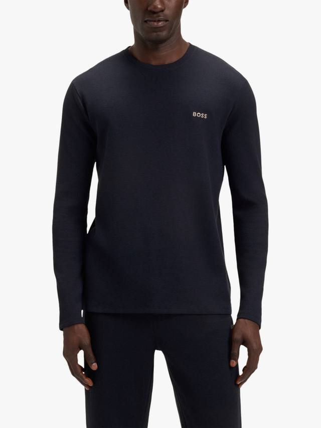 

BOSS пижама с длинными рукавами и круглым вырезом из хлопковой смеси HUGO BOSS, Dark Blue