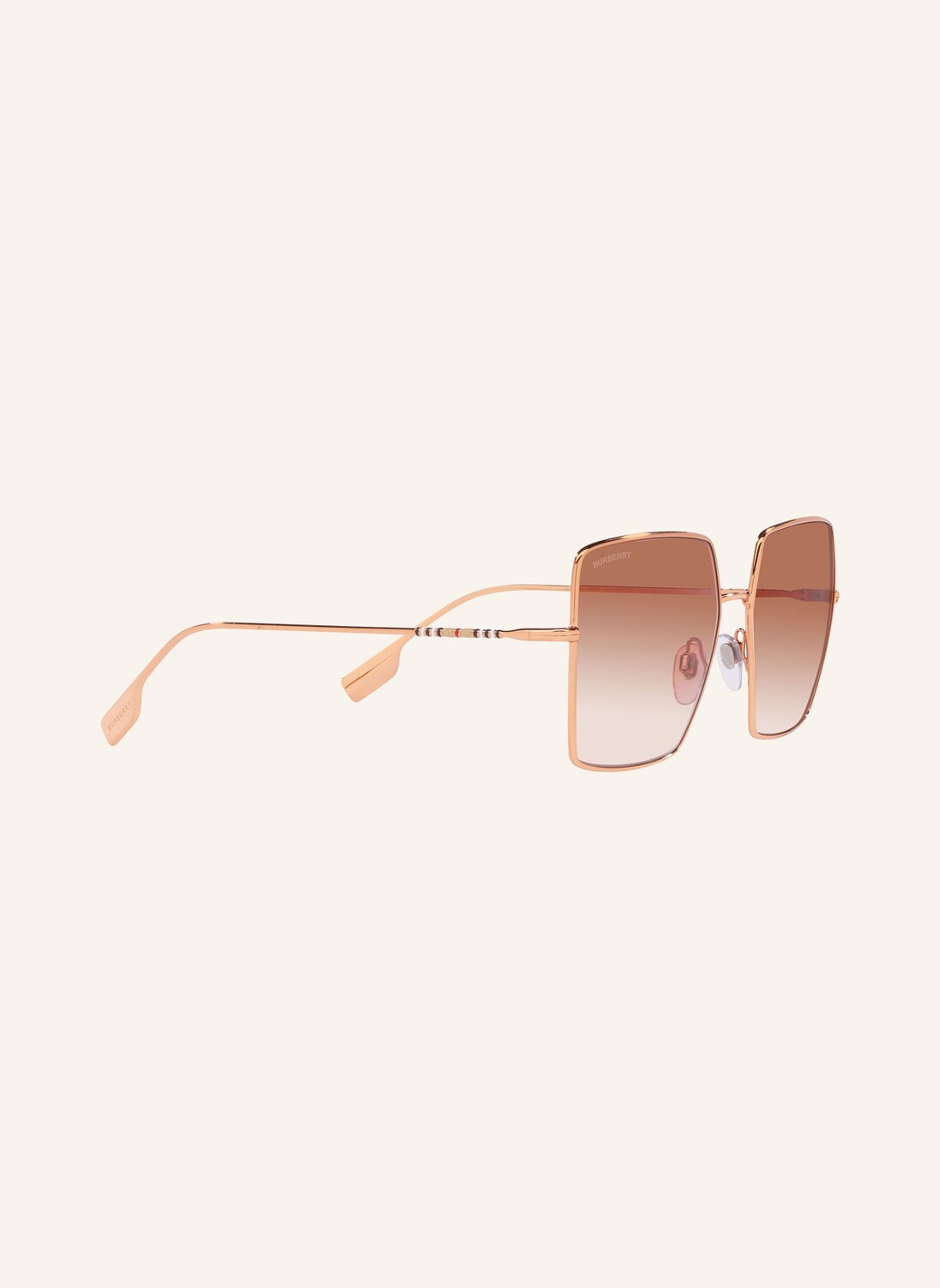Солнцезащитные очки be3133 BURBERRY, цвет 133713 - ROSEGOLD/PINK VERLAUF — фото 3