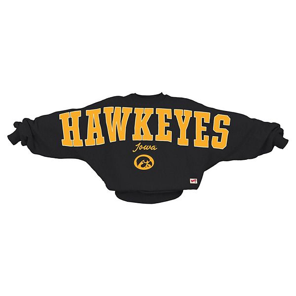 

Женский черный свитшот Iowa Hawkeyes Flannigan оверсайз долман Pressbox