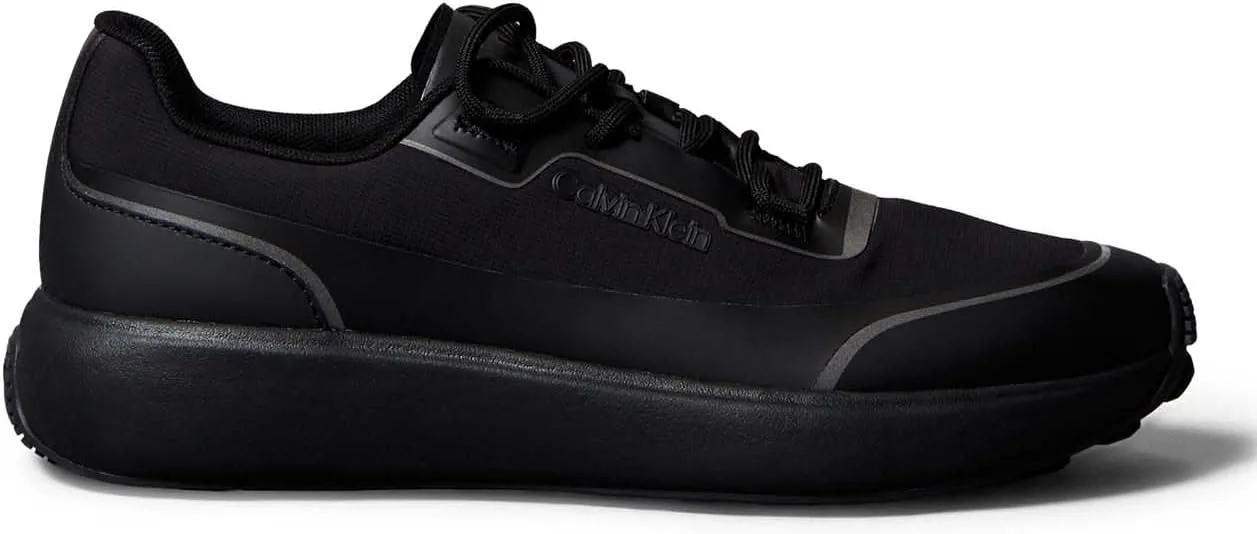 Мужские низкие кроссовки Calvin Klein City Runner Laceup Tech Mix Hm0Hm02045, черные (Black/Coal/Gunmetal), размер 44.5 EU