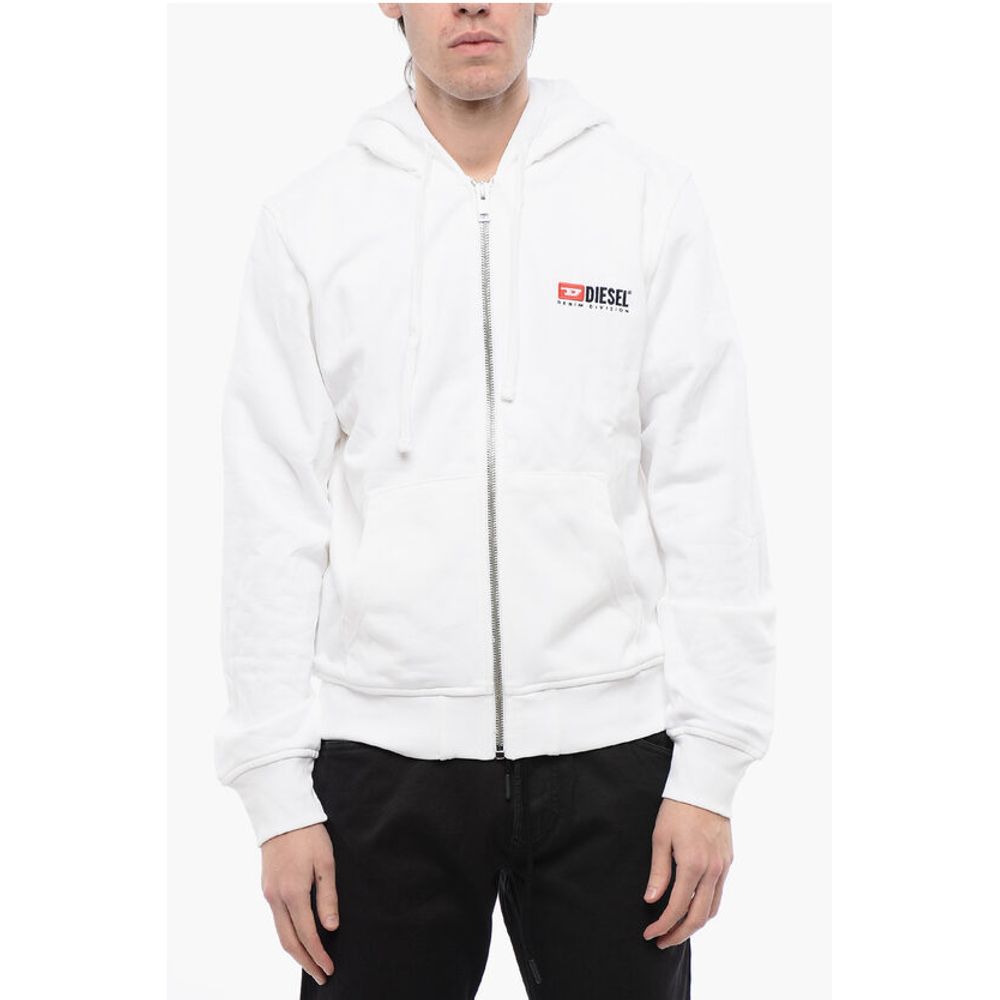 

Толстовка S-GINN из хлопка с начесом RED TAG с капюшоном и молнией C Diesel, White